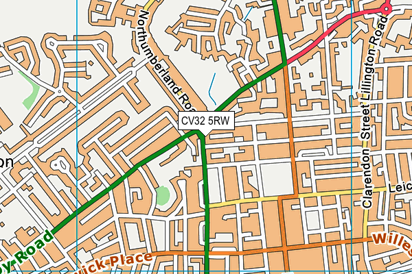CV32 5RW map - OS VectorMap District (Ordnance Survey)