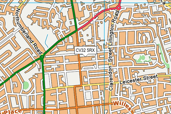 CV32 5RX map - OS VectorMap District (Ordnance Survey)