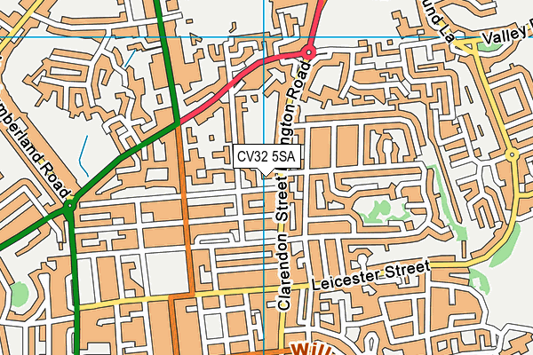 CV32 5SA map - OS VectorMap District (Ordnance Survey)