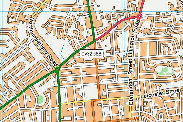 CV32 5SB map - OS VectorMap District (Ordnance Survey)
