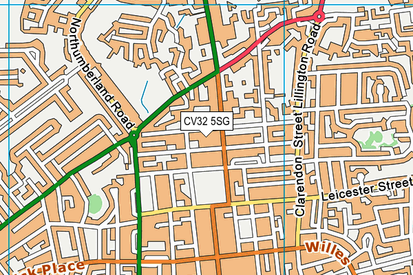 CV32 5SG map - OS VectorMap District (Ordnance Survey)