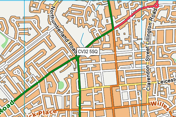 CV32 5SQ map - OS VectorMap District (Ordnance Survey)