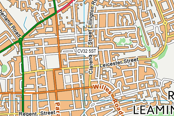 CV32 5ST map - OS VectorMap District (Ordnance Survey)