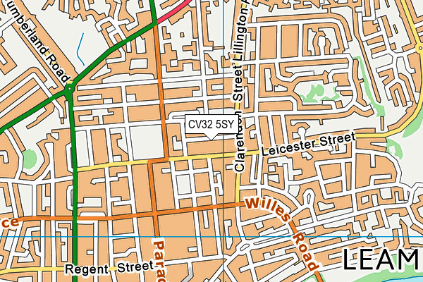 CV32 5SY map - OS VectorMap District (Ordnance Survey)