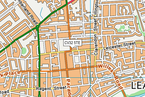 CV32 5TE map - OS VectorMap District (Ordnance Survey)