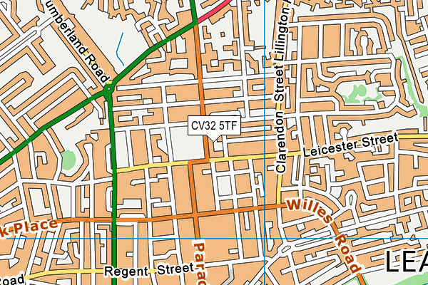 CV32 5TF map - OS VectorMap District (Ordnance Survey)