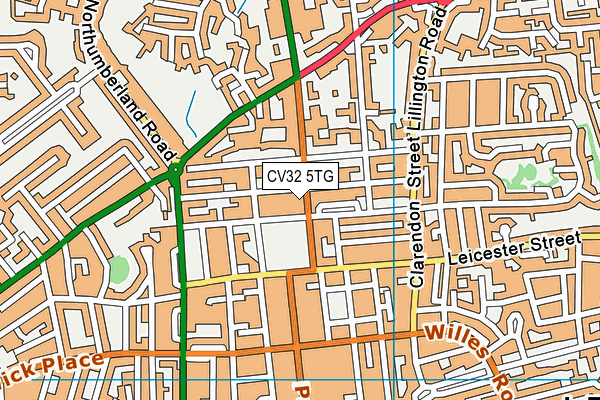 CV32 5TG map - OS VectorMap District (Ordnance Survey)