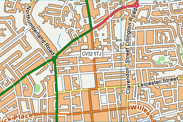 CV32 5TJ map - OS VectorMap District (Ordnance Survey)