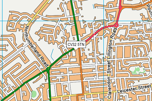 CV32 5TN map - OS VectorMap District (Ordnance Survey)