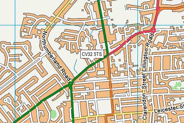 CV32 5TS map - OS VectorMap District (Ordnance Survey)