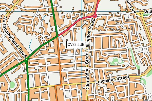 CV32 5UB map - OS VectorMap District (Ordnance Survey)