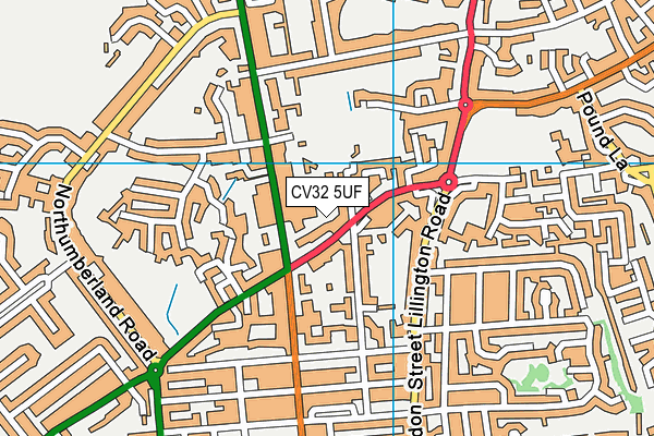 CV32 5UF map - OS VectorMap District (Ordnance Survey)