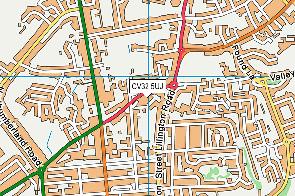 CV32 5UJ map - OS VectorMap District (Ordnance Survey)