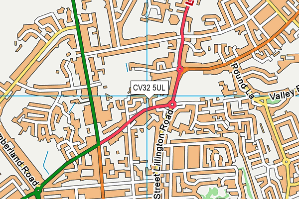 CV32 5UL map - OS VectorMap District (Ordnance Survey)