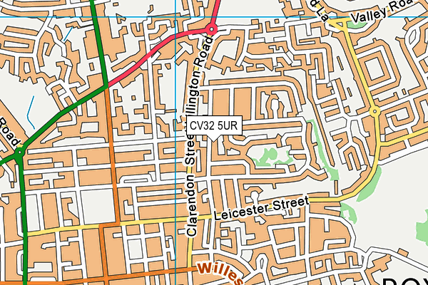CV32 5UR map - OS VectorMap District (Ordnance Survey)