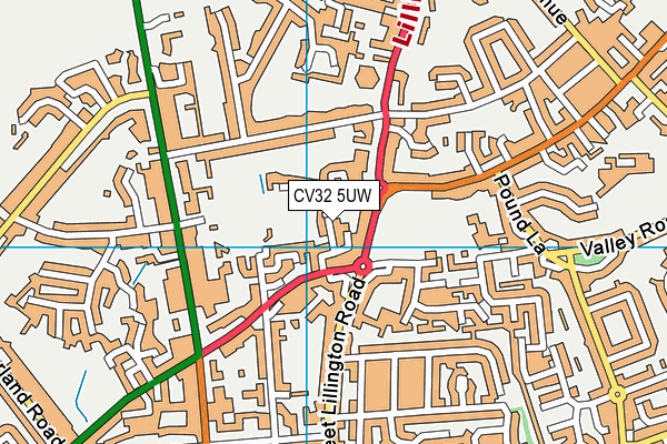 CV32 5UW map - OS VectorMap District (Ordnance Survey)