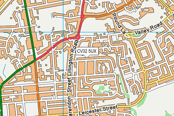 CV32 5UX map - OS VectorMap District (Ordnance Survey)