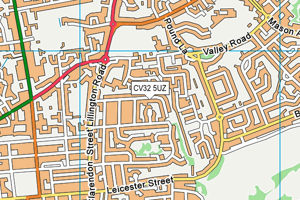 CV32 5UZ map - OS VectorMap District (Ordnance Survey)