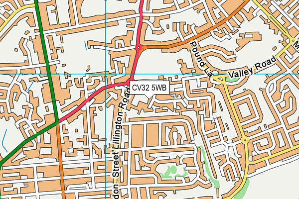 CV32 5WB map - OS VectorMap District (Ordnance Survey)