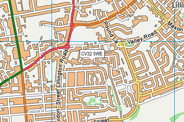 CV32 5WE map - OS VectorMap District (Ordnance Survey)