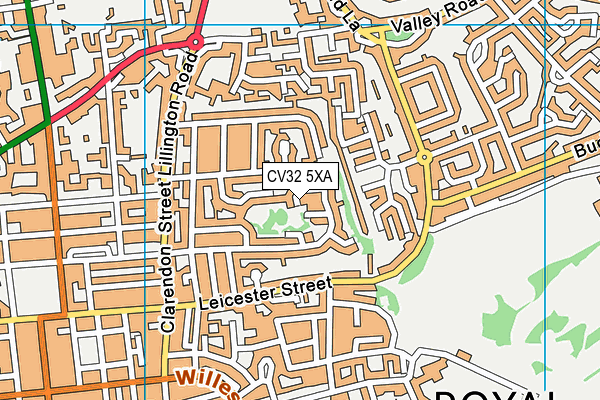 CV32 5XA map - OS VectorMap District (Ordnance Survey)
