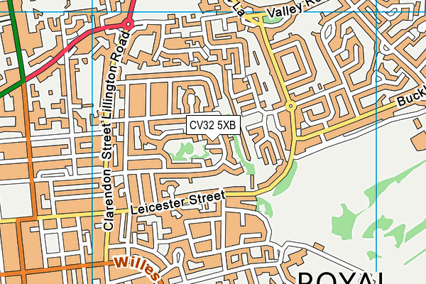 CV32 5XB map - OS VectorMap District (Ordnance Survey)