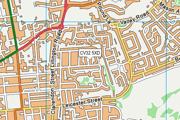 CV32 5XD map - OS VectorMap District (Ordnance Survey)