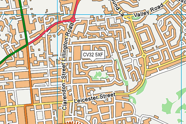 CV32 5XF map - OS VectorMap District (Ordnance Survey)