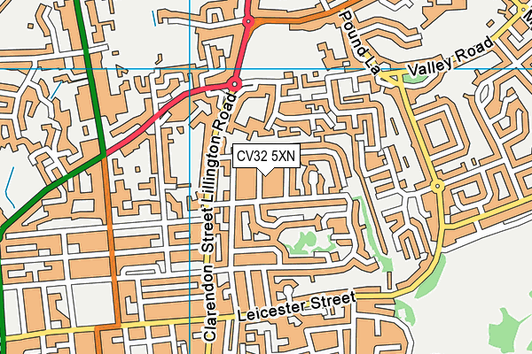 CV32 5XN map - OS VectorMap District (Ordnance Survey)