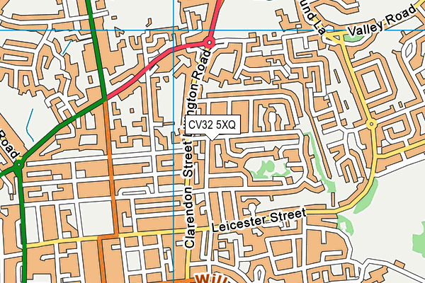 CV32 5XQ map - OS VectorMap District (Ordnance Survey)