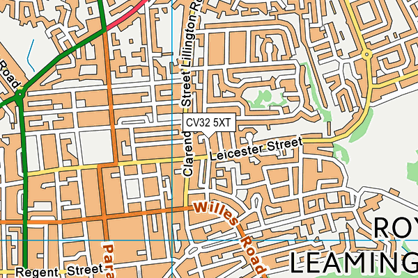 CV32 5XT map - OS VectorMap District (Ordnance Survey)