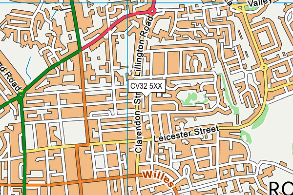 CV32 5XX map - OS VectorMap District (Ordnance Survey)