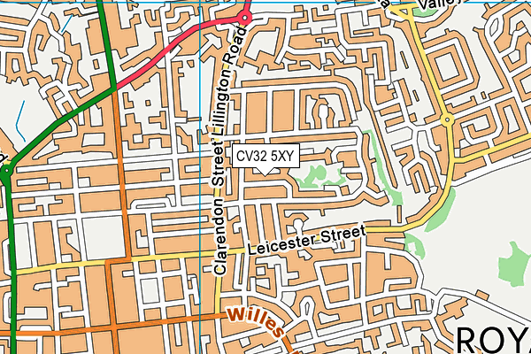 CV32 5XY map - OS VectorMap District (Ordnance Survey)