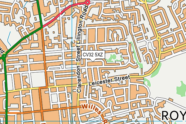 CV32 5XZ map - OS VectorMap District (Ordnance Survey)