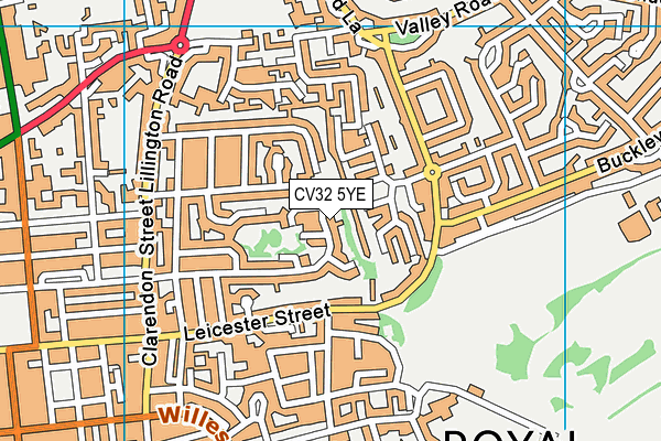 CV32 5YE map - OS VectorMap District (Ordnance Survey)
