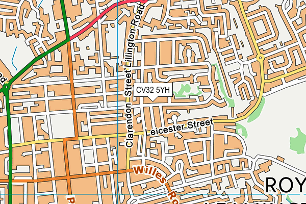CV32 5YH map - OS VectorMap District (Ordnance Survey)