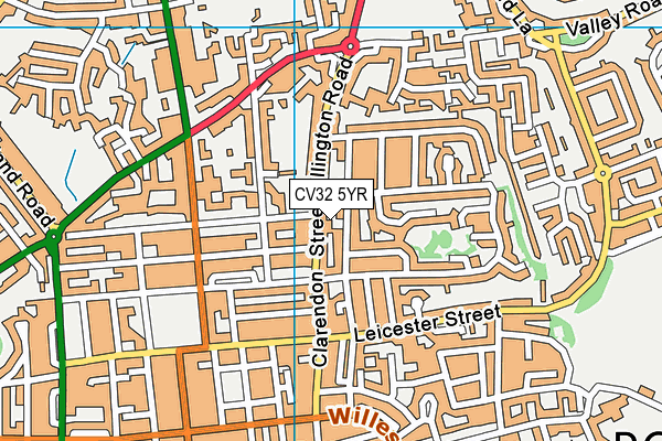 CV32 5YR map - OS VectorMap District (Ordnance Survey)