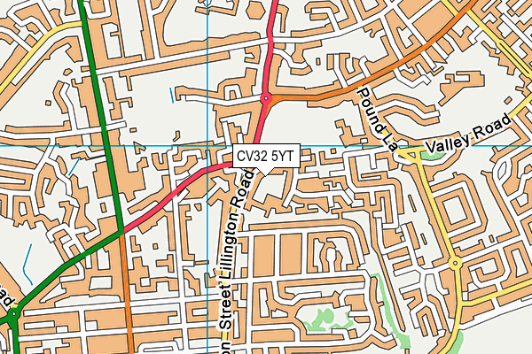 CV32 5YT map - OS VectorMap District (Ordnance Survey)