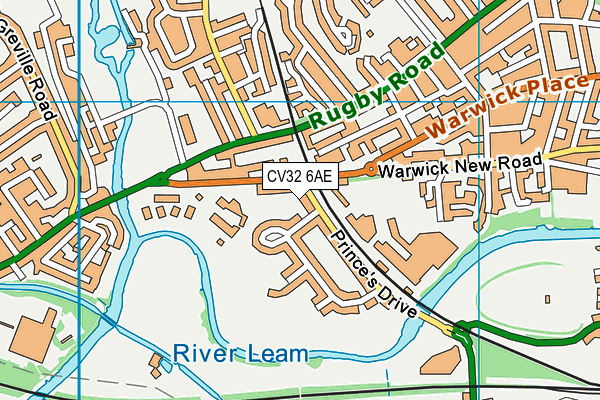 CV32 6AE map - OS VectorMap District (Ordnance Survey)