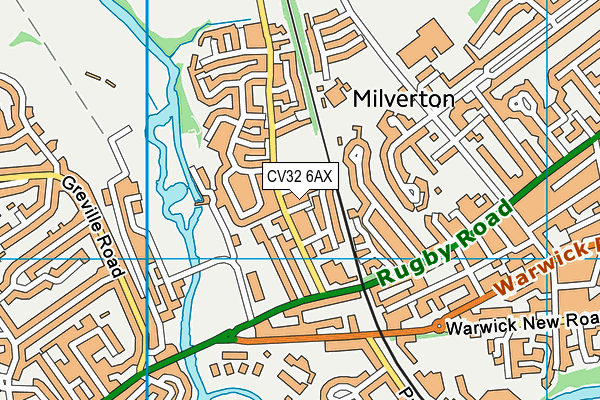 CV32 6AX map - OS VectorMap District (Ordnance Survey)