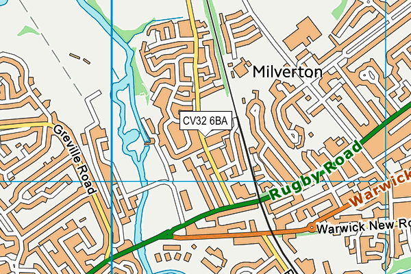 CV32 6BA map - OS VectorMap District (Ordnance Survey)