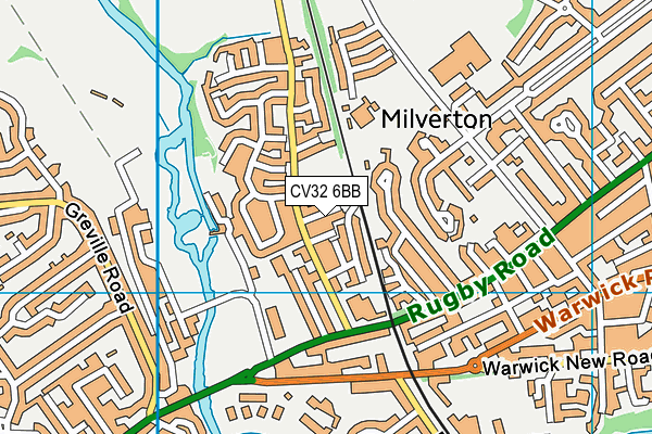 CV32 6BB map - OS VectorMap District (Ordnance Survey)
