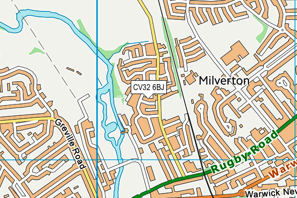 CV32 6BJ map - OS VectorMap District (Ordnance Survey)