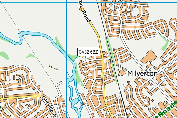 CV32 6BZ map - OS VectorMap District (Ordnance Survey)