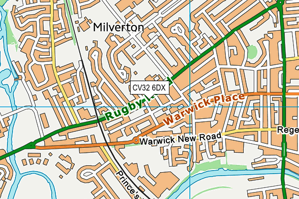 CV32 6DX map - OS VectorMap District (Ordnance Survey)