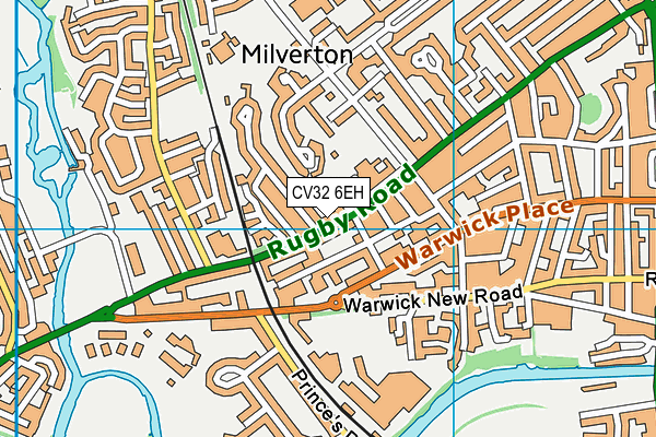 CV32 6EH map - OS VectorMap District (Ordnance Survey)