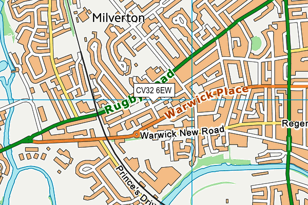 CV32 6EW map - OS VectorMap District (Ordnance Survey)