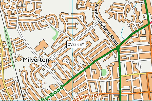 CV32 6EY map - OS VectorMap District (Ordnance Survey)