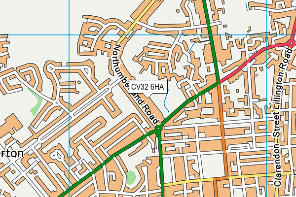 CV32 6HA map - OS VectorMap District (Ordnance Survey)