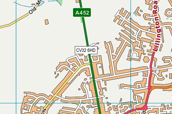 CV32 6HD map - OS VectorMap District (Ordnance Survey)